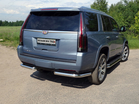 Защита задняя (уголки) 76,1 мм Cadillac Escalade (2015-2021) CADESC15-19