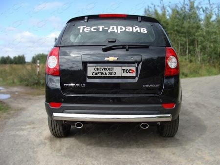 Защита задняя (центральная овальная) 75х42 мм Chevrolet Captiva (2012-2019) CHEVCAP12-05