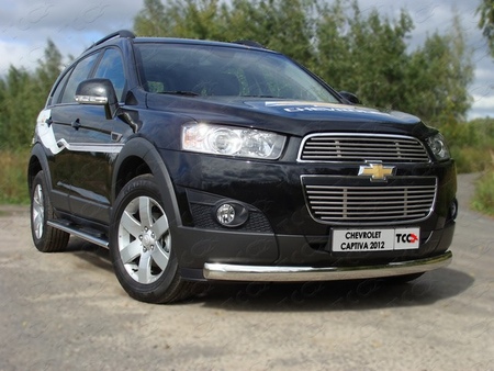 Защита передняя (овальная) 75х42 мм Chevrolet Captiva (2012-2019) CHEVCAP12-10