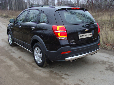 Защита задняя (центральная овальная) 75х42 мм Chevrolet Captiva (2013-2019) CHEVCAP13-05