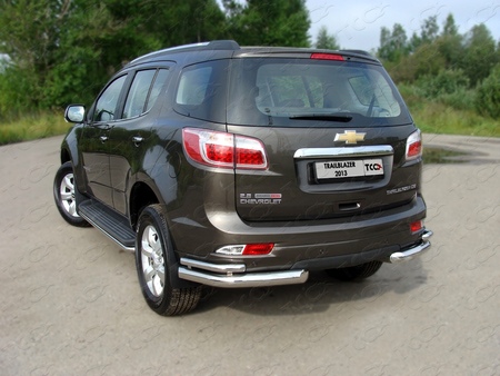 Защита задняя (уголки двойные) 76,1/42,4 мм Chevrolet Trailblazer (2013-2019) CHEVTRBL13-10