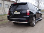 Защита задняя (овальная) 75х42 мм Chevrolet Tahoe (2016-2021)