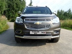 Решетка радиатора верхняя 12 мм Chevrolet Trailblazer (2013-2019)