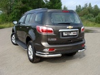 Защита задняя (уголки двойные) 76,1/42,4 мм Chevrolet Trailblazer (2013-2019)