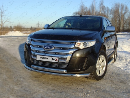 Защита передняя нижняя (двойная) 76,1/75 мм Ford Edge (2014-2019) FOREDG14-01