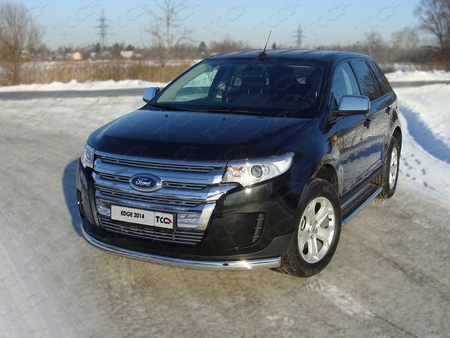 Защита передняя нижняя (овальная) 75х42 мм Ford Edge (2014-2019) FOREDG14-03