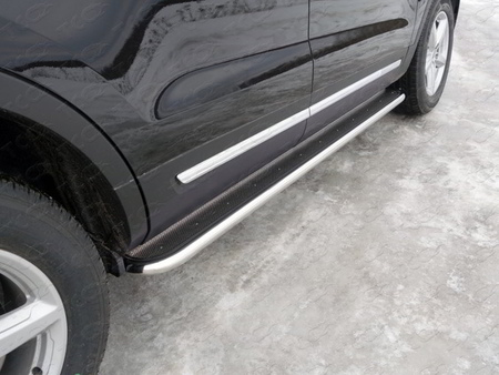 Пороги с площадкой (нерж. лист) 42,4 мм Ford Explorer(2016-2019) FOREXPL16-08