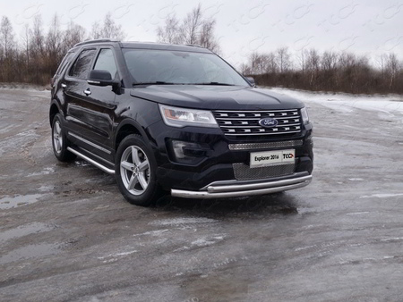 Защита передняя нижняя (двойная) 76,1/50,8 мм Ford Explorer (2016-2019) FOREXPL16-30