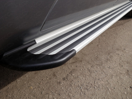 Пороги алюминиевые Slim Line Silver Ford Explorer (2016-2019) FOREXPL16-36S