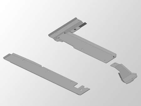 Защиты комплект (картер и кпп, магистрали кондиционера) (алюминий) ТСС Ford Explorer (2015-2023) ZKTCC00227K