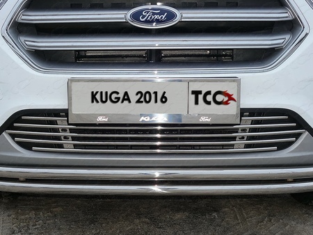 Решетка радиатора 12 мм Ford Kuga (2016-2019) FORKUG17-03