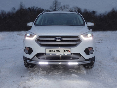 Защита передняя нижняя (с ДХО) 60,3 мм Ford Kuga (2016-2019) FORKUG17-18