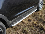 Пороги алюминиевые с пластиковой накладкой  Ford Kuga (2013-2019)