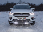 Защита передняя нижняя (с ДХО) 60,3 мм Ford Kuga (2016-2019)