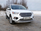 Защита передняя нижняя (овальная) 75х42 мм Ford Kuga (2016-2019)