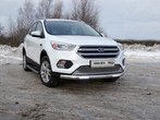 Защита передняя нижняя (овальная с ДХО) 75х42 мм Ford Kuga (2016-2019)