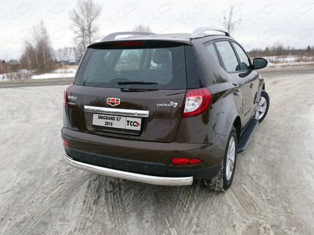 Защита задняя (овальная) 75х42 мм Geely Emgrand X7 (2013-2019) GEELEMGX715-15