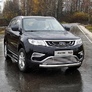 Защита передняя нижняя овальная 75х42 мм Geely Atlas (2018-2021)