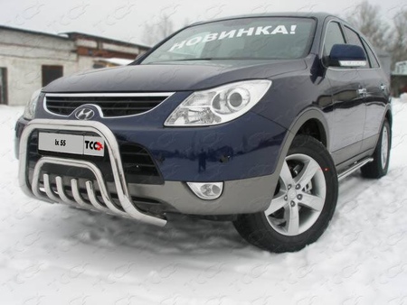 Защита передняя (кенгурин) 60,3/42,4 мм Hyundai ix55  HYUNIX55-01