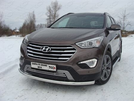 Защита передняя нижняя 60,3 мм Hyundai Grand Santa Fe (2014-2016) HYUNSFGR14-02