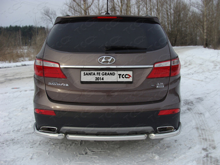 Защита заднего бампера 60,3 мм Hyundai Grand Santa Fe (2014-2019) HYUNSFGR14-17