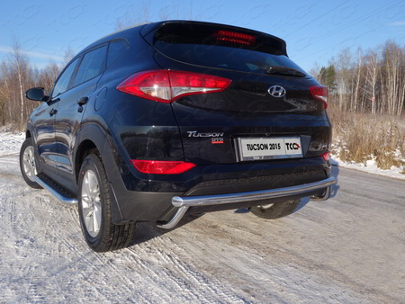 Защита задняя 60,3/42,4 мм Hyundai Tucson (2015-2018) HYUNTUC15-32