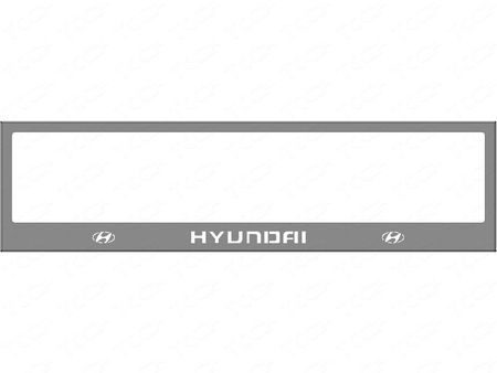 Рамка номерного знака ТСС с вырезом для Hyundai Elantra (1995-2020) RN1HYUNDAI