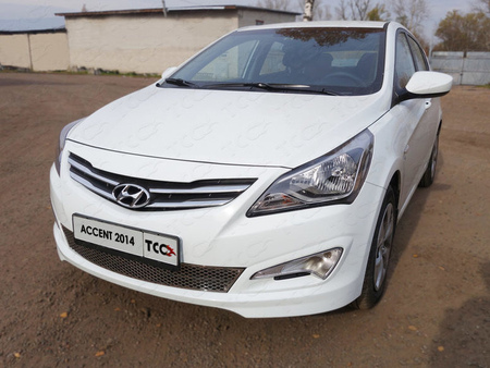 Решетка радиатора (лист) Hyundai Accent (2014-2019) HYUNACC14-10