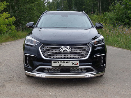 Решетка радиатора нижняя (лист) Hyundai Santa Fe Grand (2016-2018) HYUNSFGR16-07