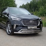 Защита передняя нижняя (двойная) 60,3/42,4 мм Hyundai Grand Santa Fe (2016-2018)