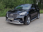 Защита передняя нижняя 60,3 мм Hyundai Grand Santa Fe (2016-2018)