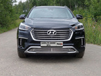 Решетка радиатора 12 мм (без круизконтроля) Hyundai Santa Fe Grand (2016-2018)