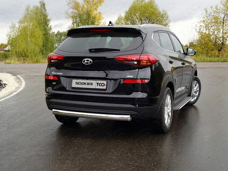 Защита задняя овальная 75х42 мм Hyundai Tucson (2018-2021) HYUNTUC18-35