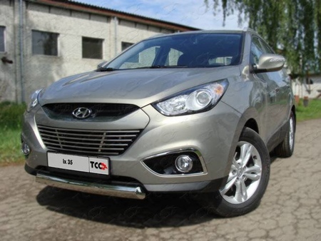 Защита передняя нижняя (овальная) 75х42 мм Hyundai ix35  HYUNIX35-07