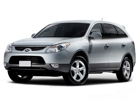 Пороги с площадкой 75х42 мм Hyundai ix55 (2009-2013) HYUNIX55-11