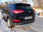 Защита задняя овальная 75х42 Hyundai Tucson (2015-2018)