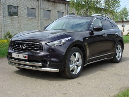 Защита передняя нижняя (двойная) 75/75 мм Infiniti FX INFFX37-01