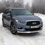 Защита передняя нижняя (овальная с ДХО) 75х42 мм Infiniti QX60 (2016-2021)