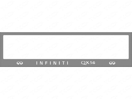 Рамка номерного знака ТСС с вырезом для Infiniti QX56 (2004-2014) INFQX56-01RN