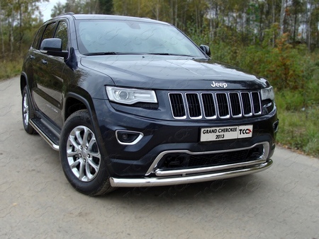 Защита передняя нижняя (двойная) 76,1/42,4 мм Jeep Grand Cherokee (2013-2017) GRCHER13-01