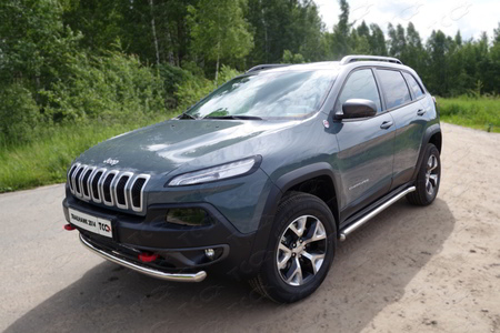 Защита передняя нижняя 60,3 Jeep Cherokee (Traihawk) (2014-2018)	 JEEPCHERTRAIL14-02