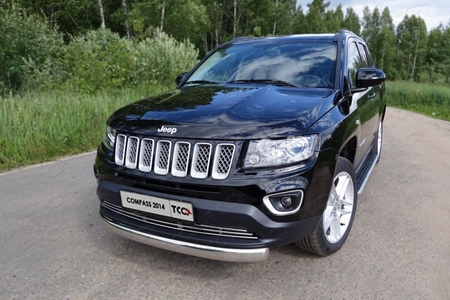 Защита передняя нижняя (овальная) 75х42 мм Jeep Compass (2014-2019)	 JEEPCOM14-02