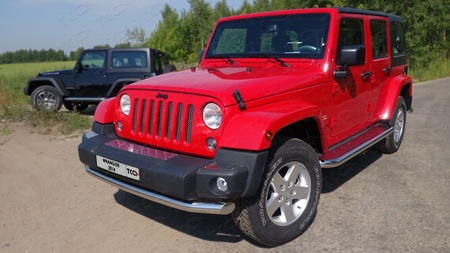 Защита передняя нижняя 76,1 мм Jeep Wrangler 5D (3.6) (2014-2018)	 JEEPWRAN5D(3.6)14-01 
