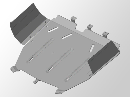 Защита картера и КПП (алюминий) ТСС Jeep Compass (2014-2019) ZKTCC00082