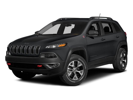 Пороги с площадкой 75х42 мм Jeep Cherokee (2014-2018) (Traihawk)  JEEPCHERTRAIL14-20