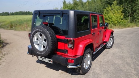 Накладки на задний бампер (декоративные) Jeep Wrangler 3D (3,6) (2006-2018) JEEPWRAN3D(3.6)14-24