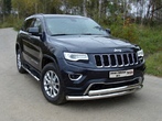 Защита передняя нижняя (двойная) 76,1/75 мм Jeep Grand Cherokee (2013-2017)