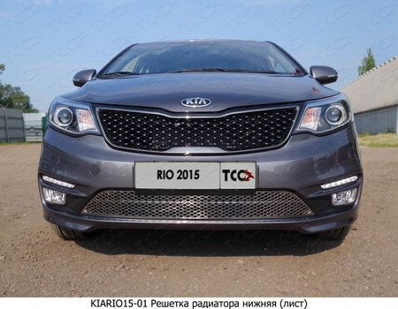 Решетка радиатора (лист) Kia Rio (2014-2017) KIARIO15-01