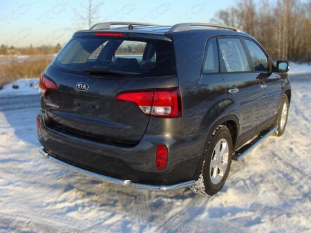 Защита заднего бампера (уголки) 60,3 мм Kia Sorento (2012-2019) KIASOR12-09