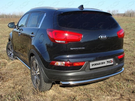 Защита заднего бампера (центральная) 60,3 мм Kia Sportage (2014-2016) KIASPORT14-14